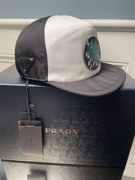 prada frankenstein hat|Prada Frankenstein Black Nylon Baseball Cap Hat, 2HC191.